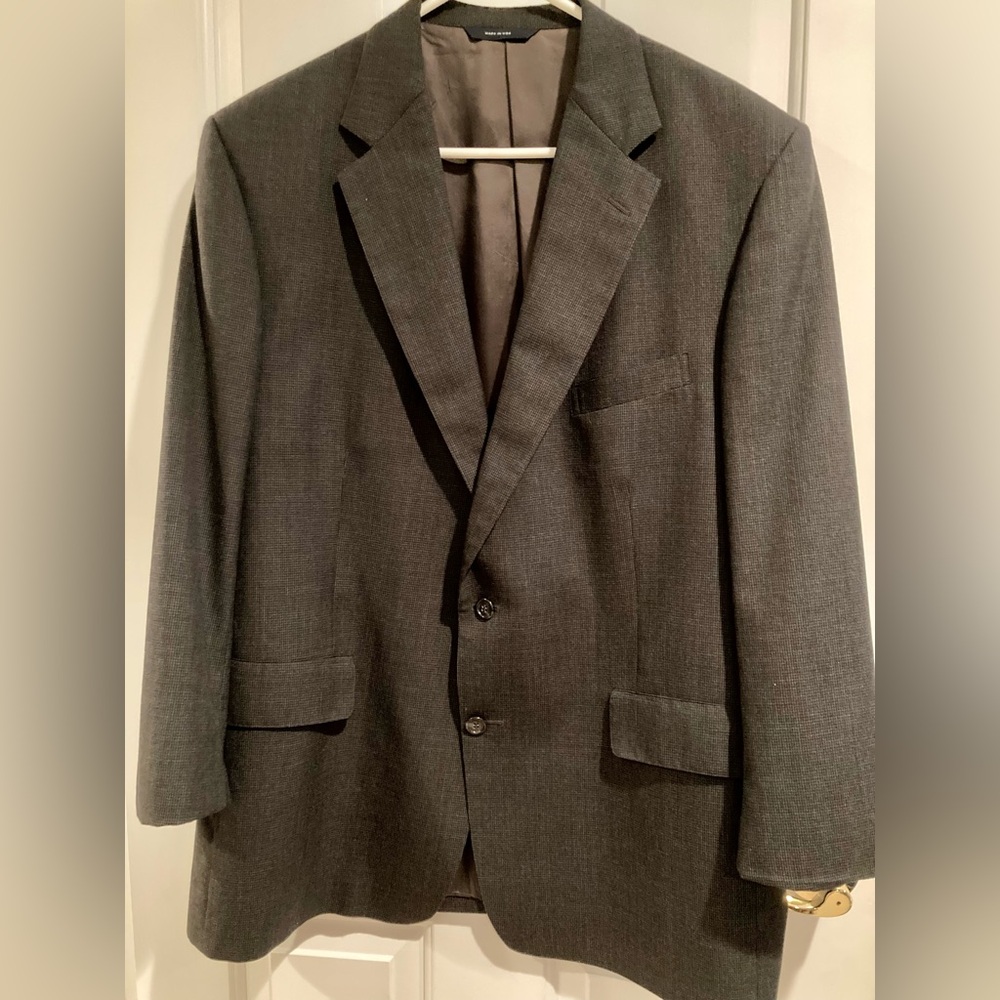 Brooks Brothers Men’s Wool Blazer Gray Size 45 Regular BrooksEase Made in USA